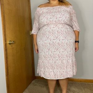 Off shoulder floral dress